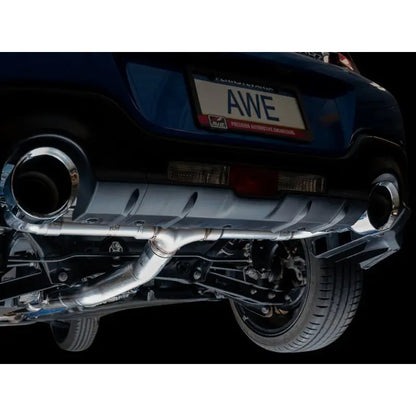 AWE Subaru BRZ/ Toyota GR86/ Toyota 86 Track Edition Cat-Back Exhaust- Chrome Silver Tips NP Motorsports