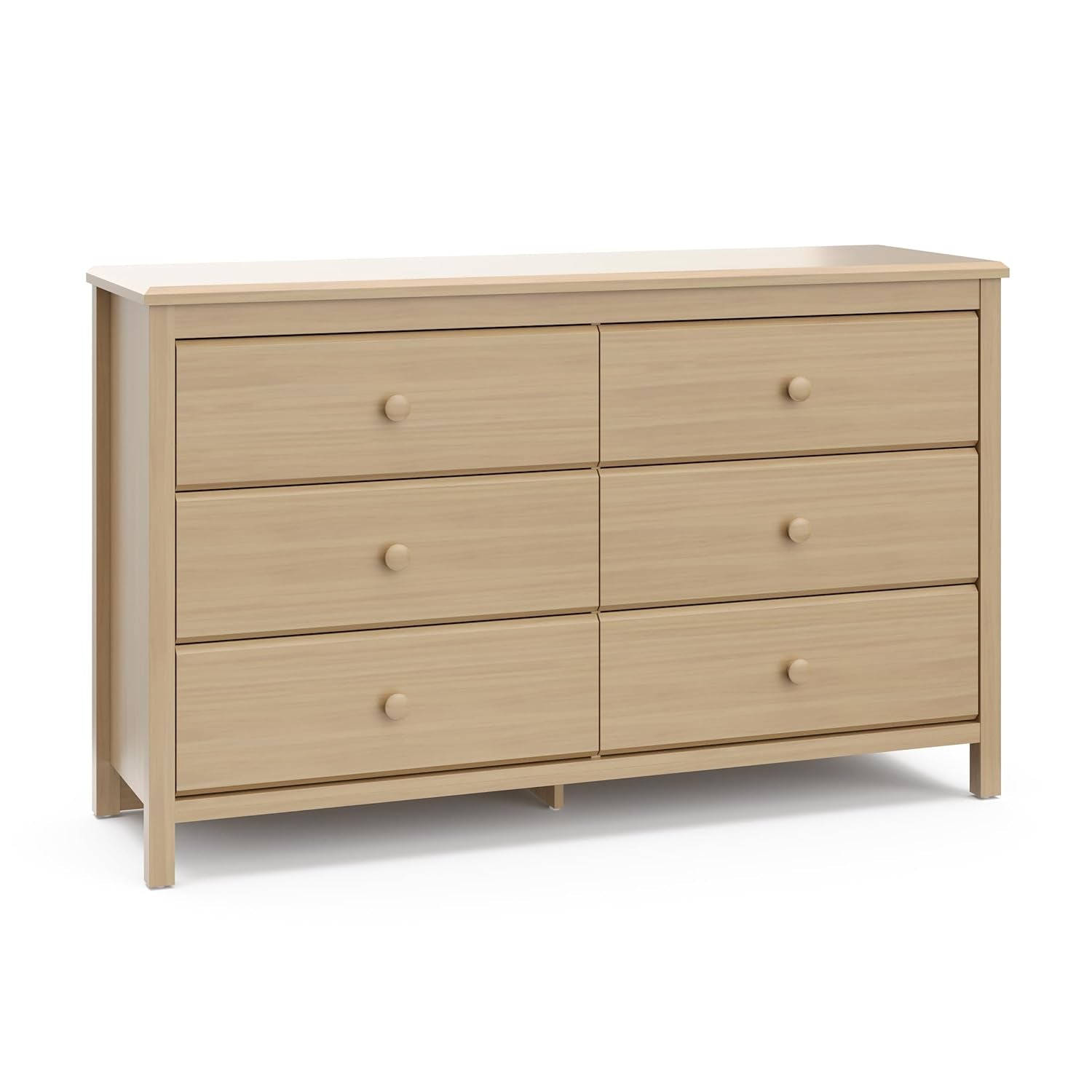Alpine 6 Drawer Double Dresser (Driftwood) – GREENGUARD Gold Certified, Dresser for Nursery, 6 Drawer Dresser, Kids Dresser, Nursery Dresser Drawer Organizer, Chest of Drawers ShipItFurniture