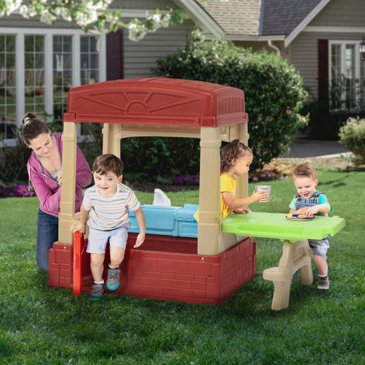 Kids Picnic Cottage Playhouse Indoor Outdoor Kitchen ShipItFurniture