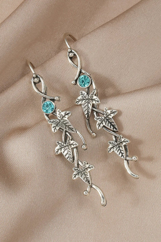 August Leaf Gemstone Dangle Earrings