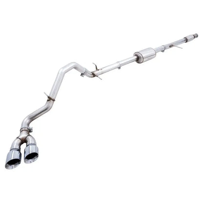 AWE Tuning 4th Gen GM 1500 5.3L 0FG Catback Dual Side Exit (Flat Bumper) - Chrome Tips NP Motorsports