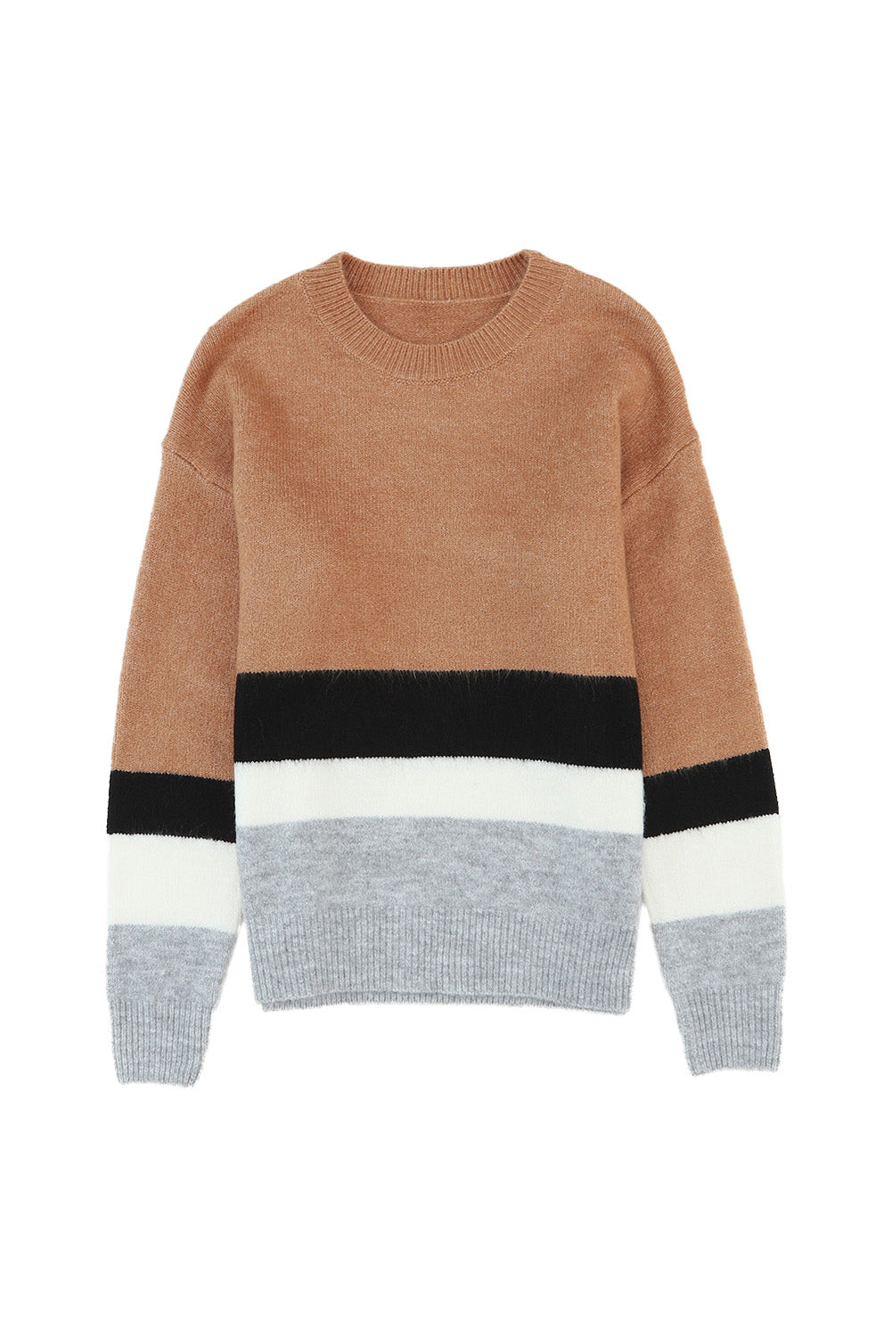 Elizabeth Striped Ribbed Knit Sweater