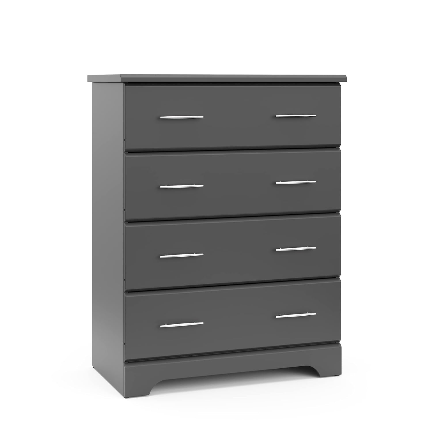 Brookside 4 Drawer Dresser (Gray) – GREENGUARD Gold Certified, Dresser for Nursery, 4 Drawer Dresser, Kids Dresser, Nursery Dresser Drawer Organizer, Chest of Drawers ShipItFurniture