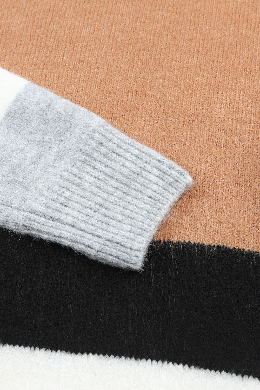 Elizabeth Striped Ribbed Knit Sweater