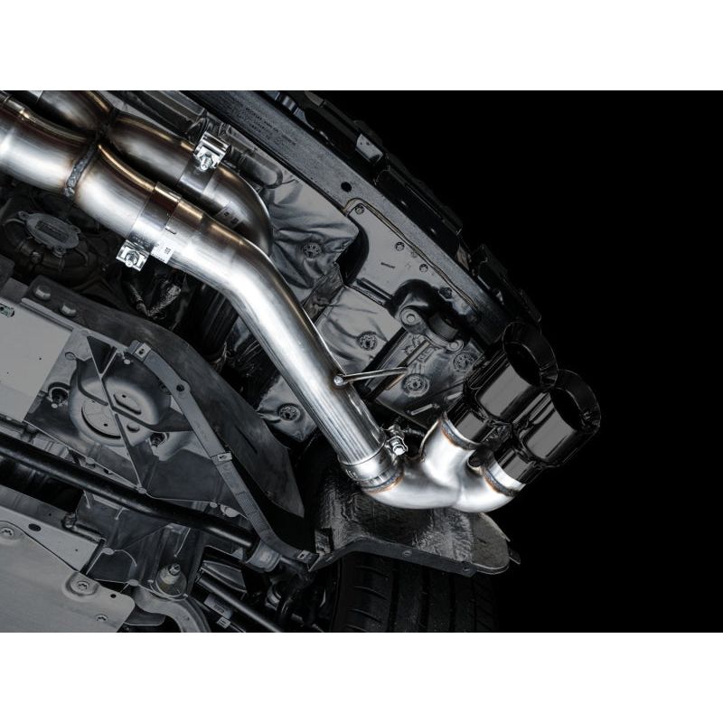 AWE Tuning 2020+ Chevrolet Corvette (C8) Track Edition Exhaust - Quad Diamond Black Tips NP Motorsports