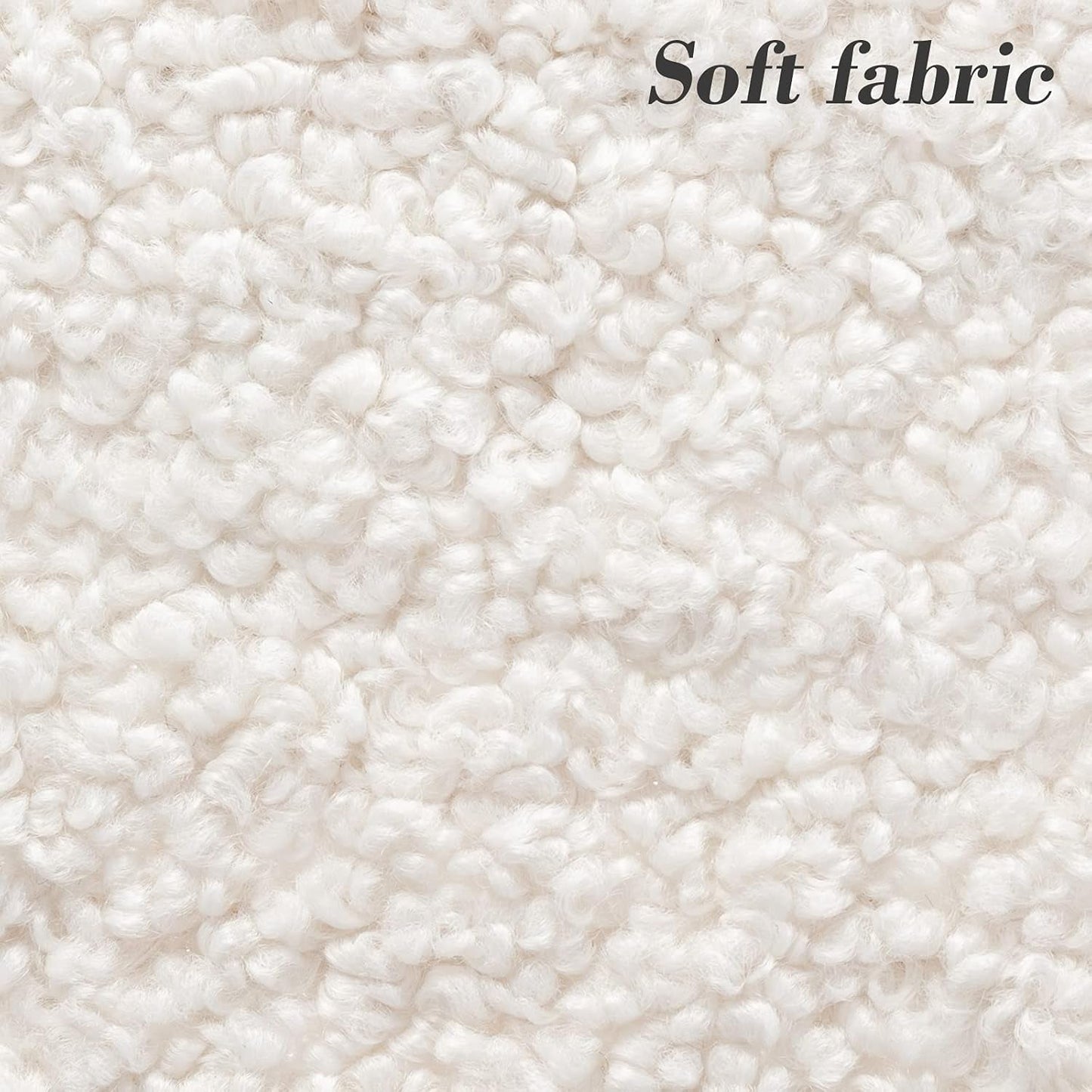 26 Inch Swivel Counter Stool White Sherpa Upholstered Bar Stool For Kitchen Counter ShipItFurniture