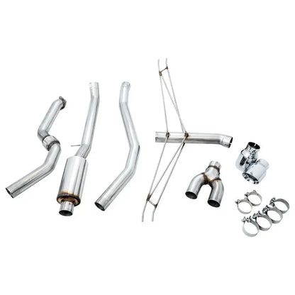 AWE Tuning 2016+ Honda Civic Si Track Edition Exhaust w/Front Pipe & Dual Chrome Silver Tips NP Motorsports