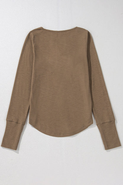 Khaleesi anglaise Broider Ribbed Long Sleeve Top