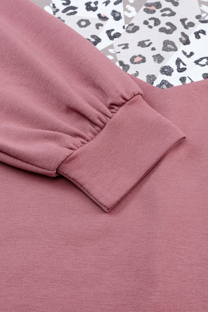 Leopard Animal Print Patchwork PLUS Top