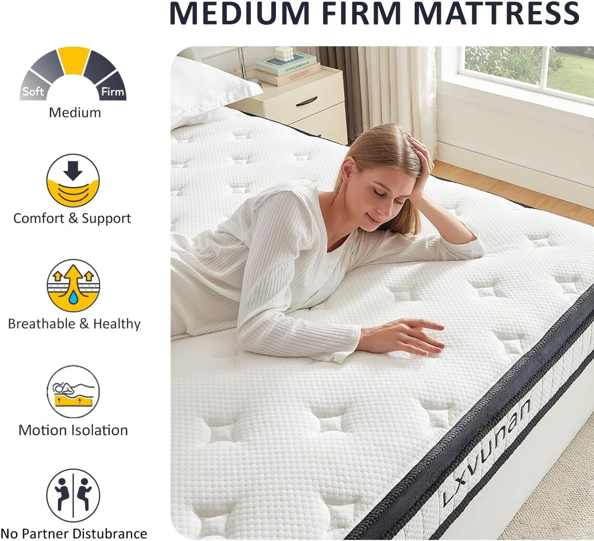 Comfortable 10 Inch Twin Mixed Spring Mattress Set