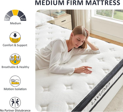 Comfortable 10 Inch Twin Mixed Spring Mattress Set