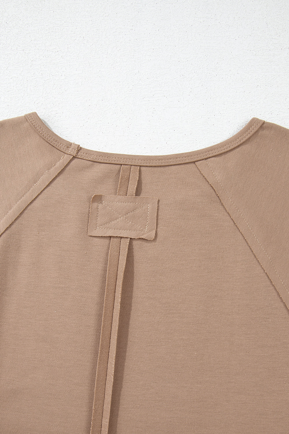 Light French Beige Flower Striped Patchwork Puff Sleeve Loose PLUS Sweatshirt