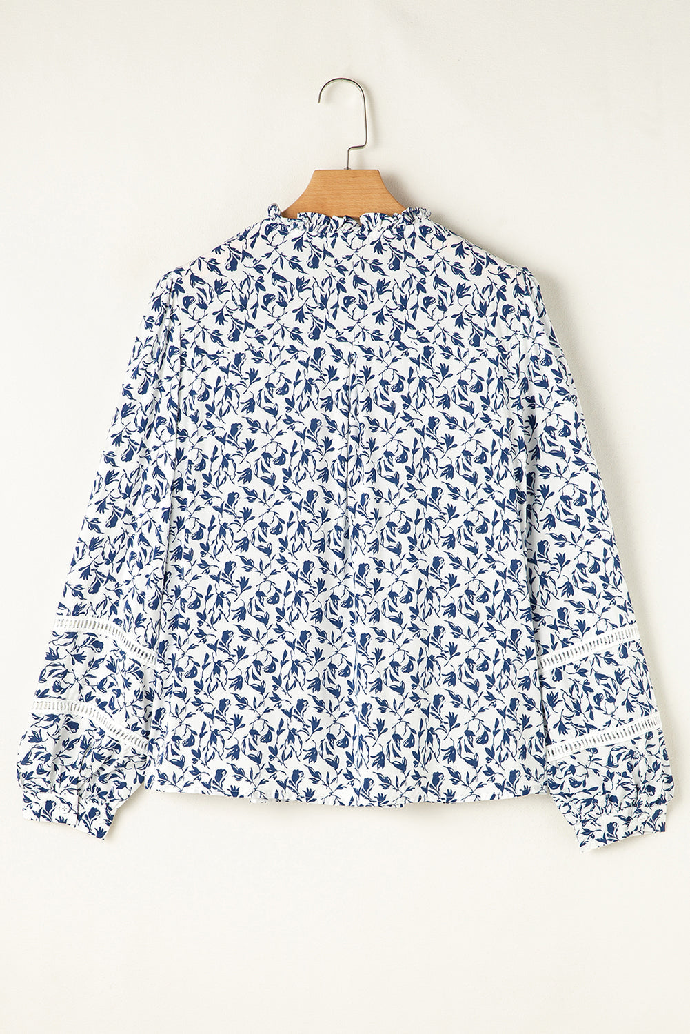 Melanie Lace Floral Puff Sleeve Top Threaded Pear