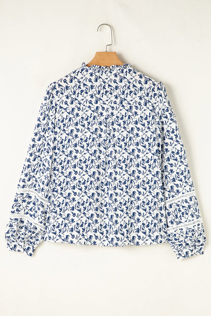 Melanie Lace Floral Puff Sleeve Top