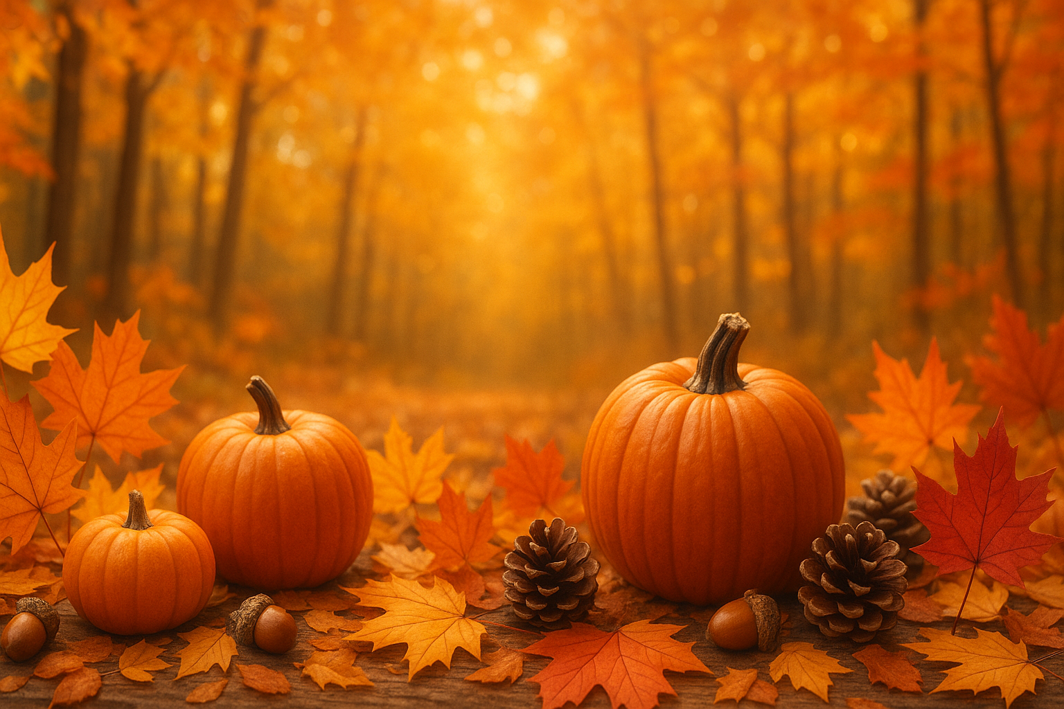 fall season banner, no text on banner