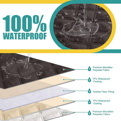 Extra Large Waterproof Recliner Sectional Cover Chocolate ShipItFurniture