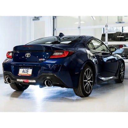 AWE Subaru BRZ/ Toyota GR86/ Toyota 86 Track Edition Cat-Back Exhaust- Chrome Silver Tips NP Motorsports