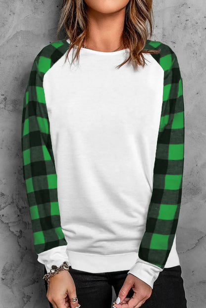 Aria Plaid Long Sleeve Sweatshirt