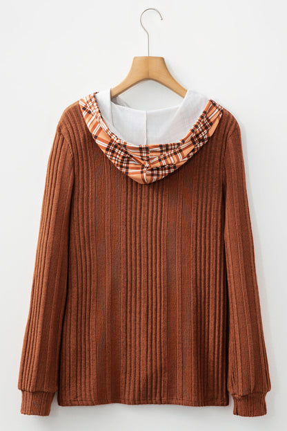 Mya Knit Drawstring Hooded Top