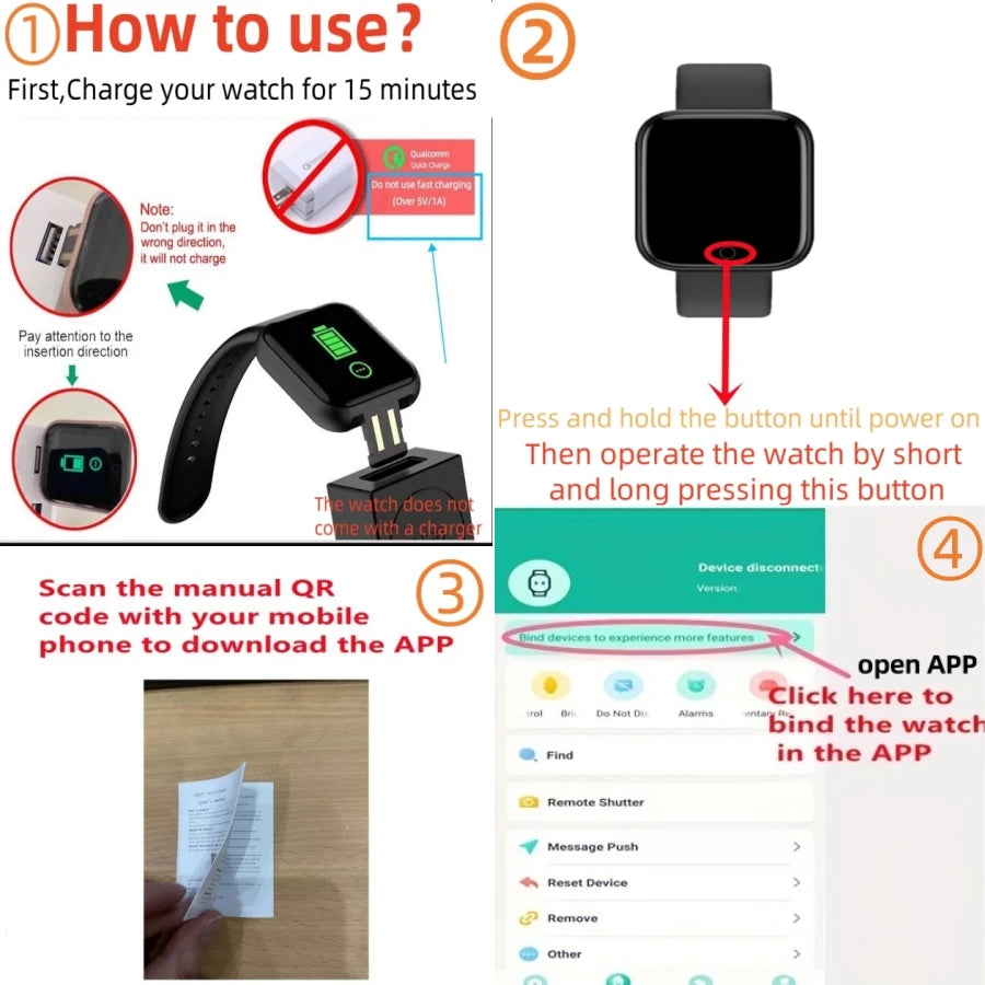 Smart Watch 116 Plus Fitness Tracking Sport Modes Get it from Bo