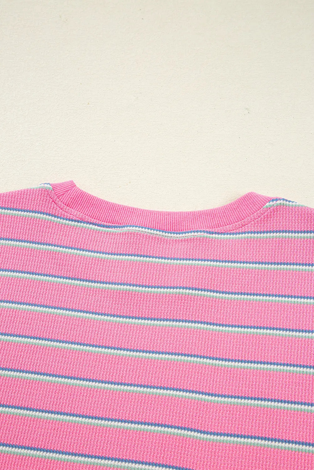 Giana Stripe Textured Knit Long Sleeve Top