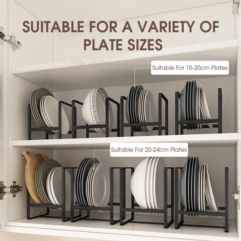 1pc kitchen cabinet plate storage countertop dish rack drawer dinner plate partition drain rack layered storage rack Get it from Bo