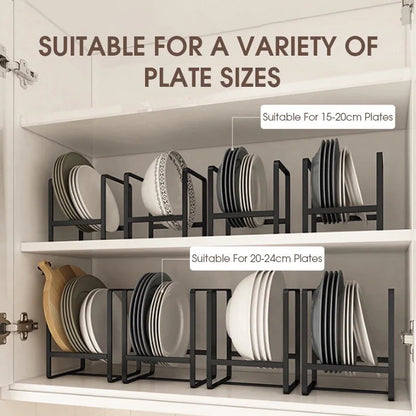 1pc kitchen cabinet plate storage countertop dish rack drawer dinner plate partition drain rack layered storage rack Get it from Bo