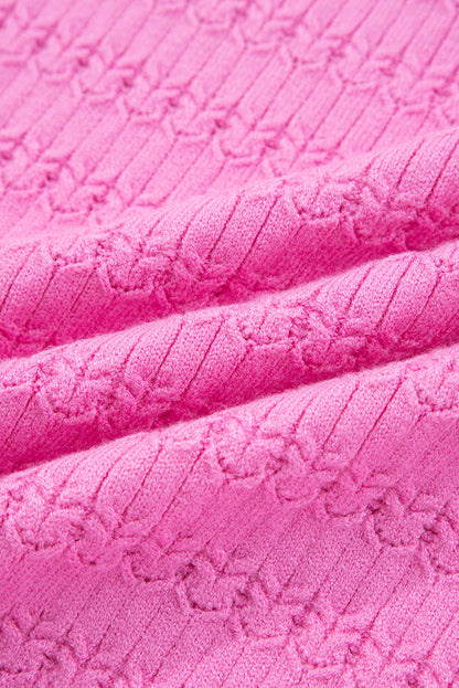 Kay Knit Ribbed Cuffs Crew Neck Sweater