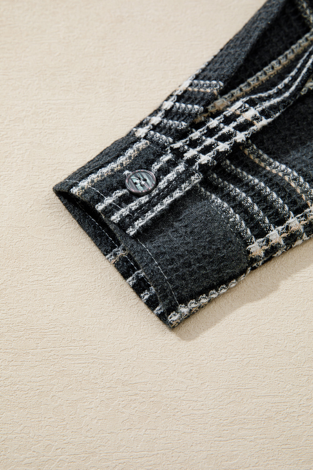 Scarlett Print Textured Knit Shacket