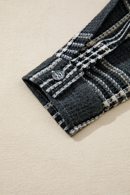 Scarlett Print Textured Knit Shacket