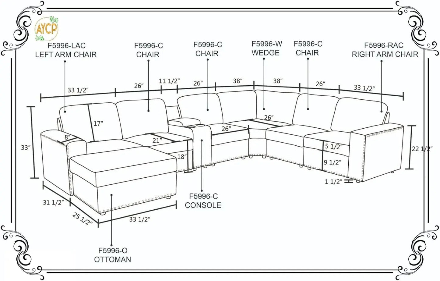Flannel Modular Sectional Sofa With USB Ports Grey - Get it from Bo