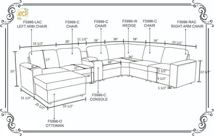 Flannel Modular Sectional Sofa With USB Ports Grey - Get it from Bo
