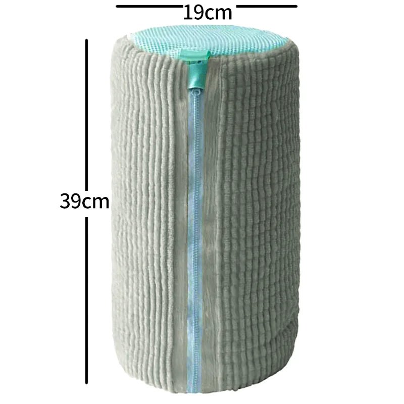Fluffy Fiber Shoe Washing Bag 360° Surround Cleaning Reusable Durable Machine-Washable Laundry Bag with Zipper Closure (1pc) - Get it from Bo