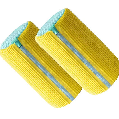 Fluffy Fiber Shoe Washing Bag 360° Surround Cleaning Reusable Durable Machine-Washable Laundry Bag with Zipper Closure (1pc) - Get it from Bo