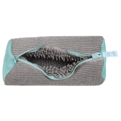 Fluffy Fiber Shoe Washing Bag 360° Surround Cleaning Reusable Durable Machine-Washable Laundry Bag with Zipper Closure (1pc) - Get it from Bo
