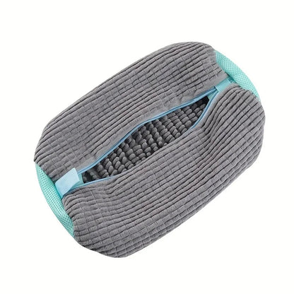 Fluffy Fiber Shoe Washing Bag 360° Surround Cleaning Reusable Durable Machine-Washable Laundry Bag with Zipper Closure (1pc) - Get it from Bo