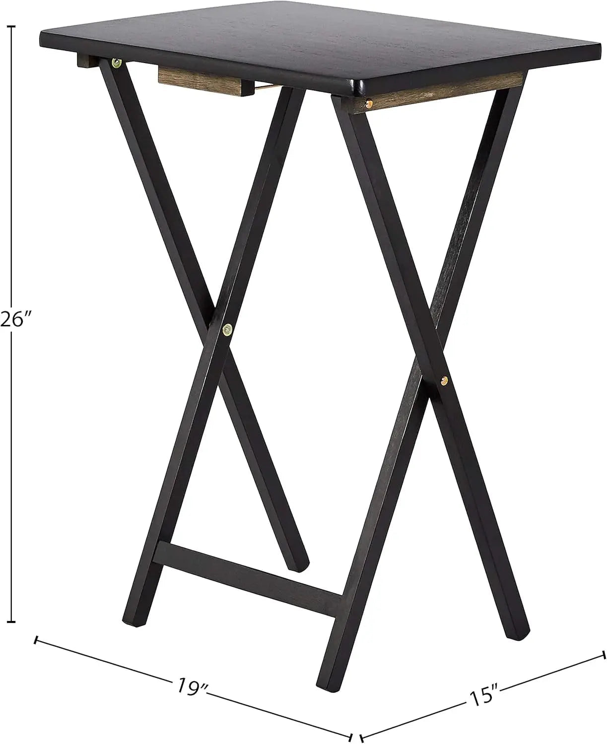 Foldable TV Dinner Tray Tables 4 Pack Black 15x19x26 - Get it from Bo