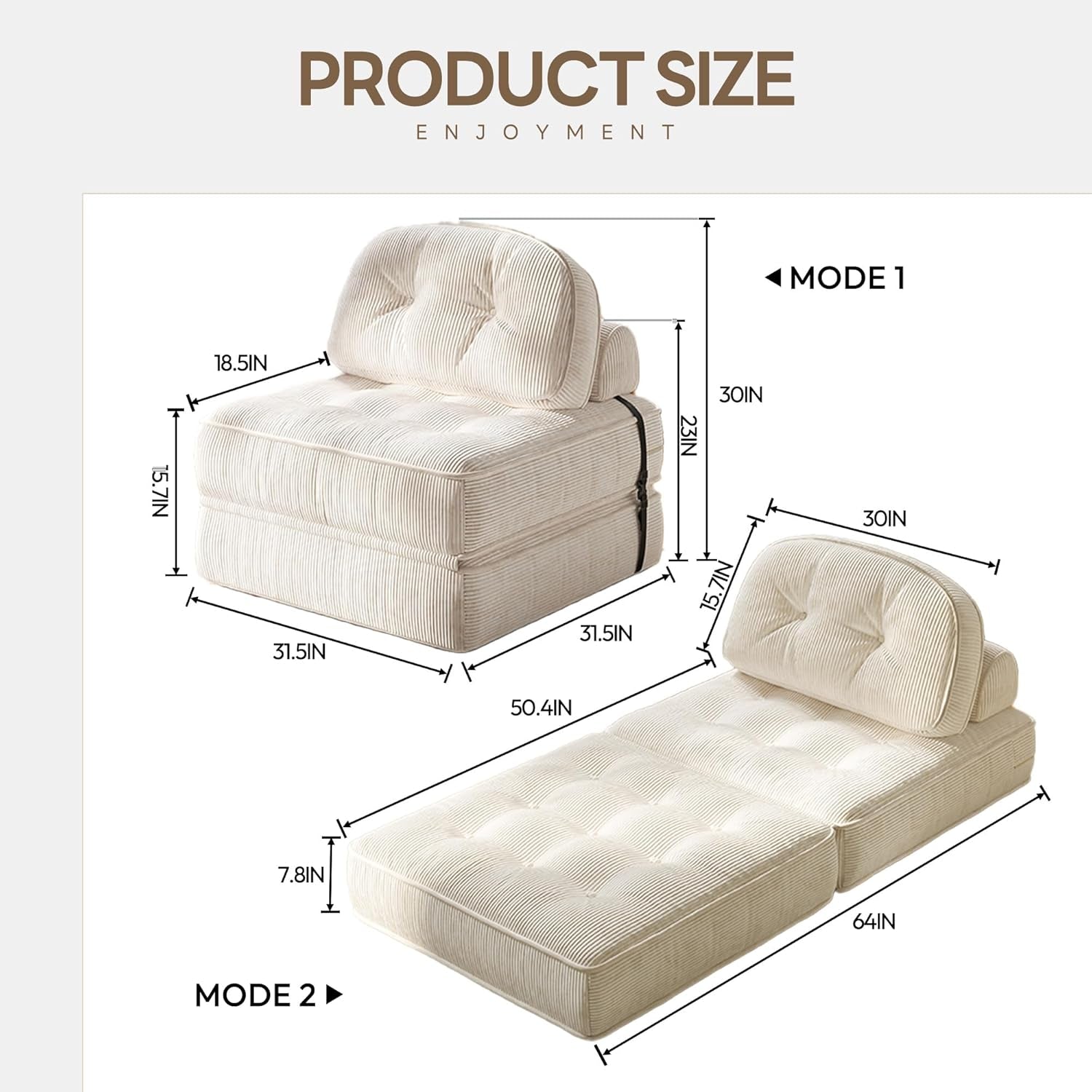 Folding Sofa Bed with Pillow for Comfy Lounge ShipItFurniture