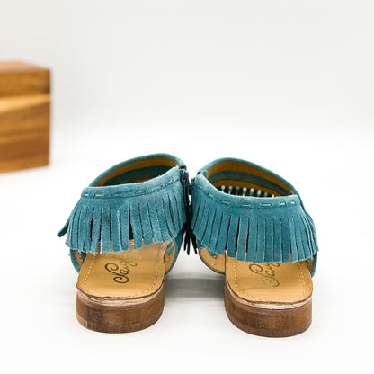 Fringe Star Sandal in Teal Naughty Monkey