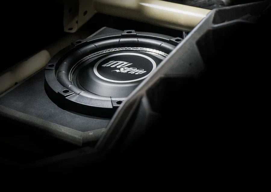 Can-Am® X3 Low Profile Front Driver Side 10” Sub Box Enclosure – Unloaded | UTVS-X3-ENC-LP-FDRIVER Dunes 2 Dezert SXS