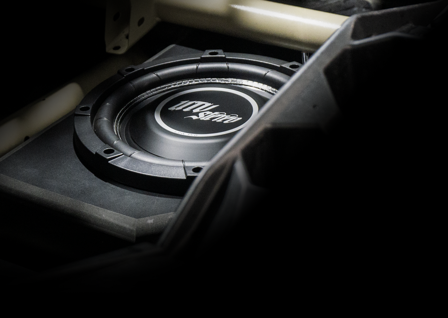 '17+ Can-Am® X3 Rear Low-Profile Passenger Side 10” Subwoofer Enclosure – Unloaded | UTVS-X3-ENC-LP-RPASS Dunes 2 Dezert SXS