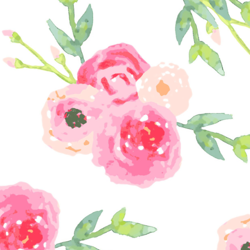 Baby Shopping Cart Hammock | Full Bloom Watercolor Floral Print Binxy Baby