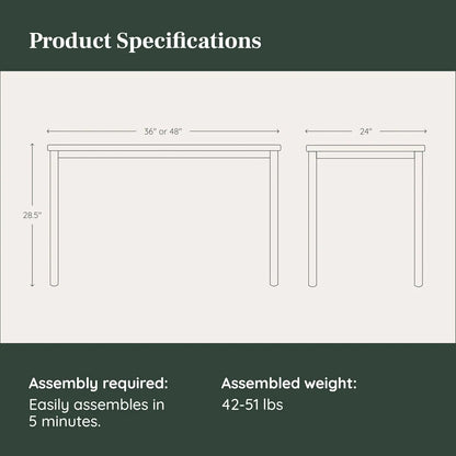 Functional Home Office Desk with Effortless Assembly Design - Get it from Bo