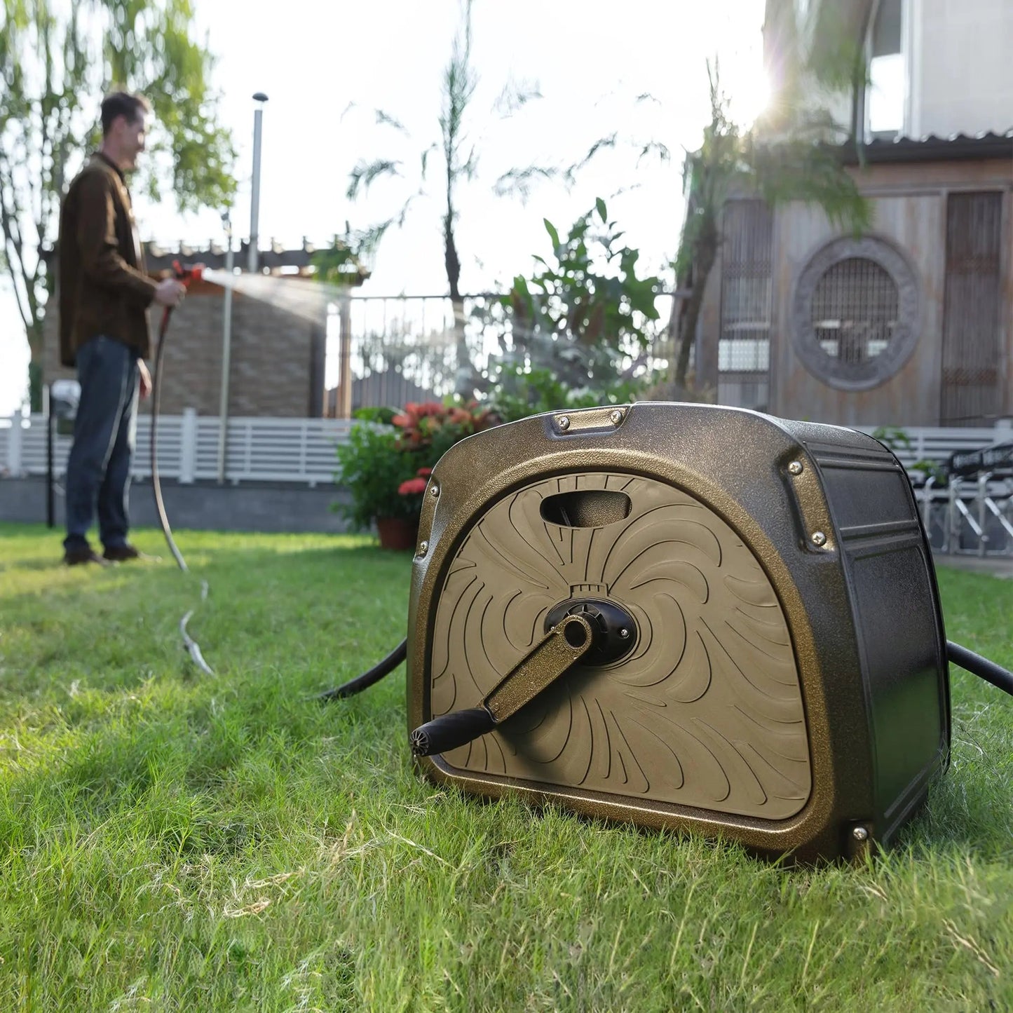 Garden Hose Reel Box-Heavy Duty - Get it from Bo
