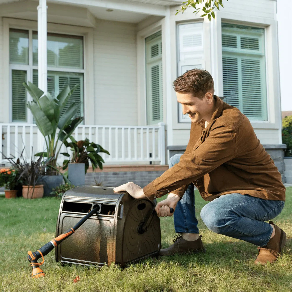 Garden Hose Reel Box-Heavy Duty - Get it from Bo