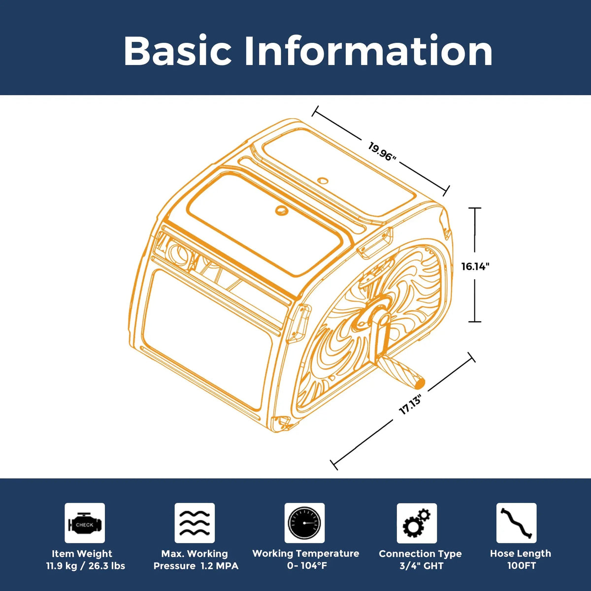 Garden Hose Reel Box-Heavy Duty - Get it from Bo