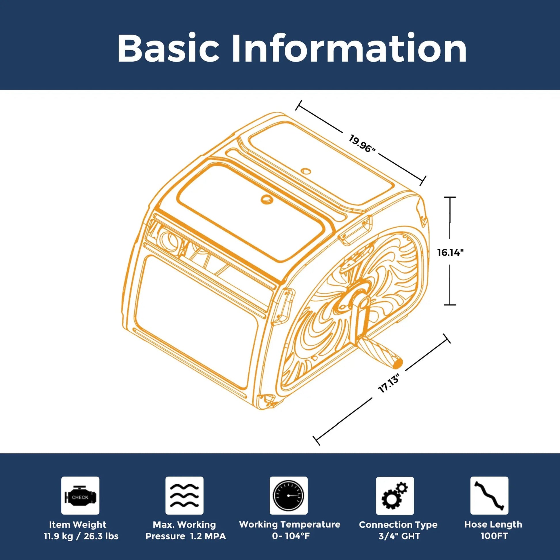 Garden Hose Reel Box-Heavy Duty - Get it from Bo