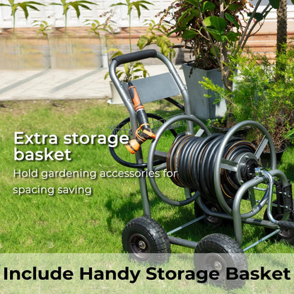 Garden Hose Reel Cart-4 Wheels-Heavy Duty - Get it from Bo