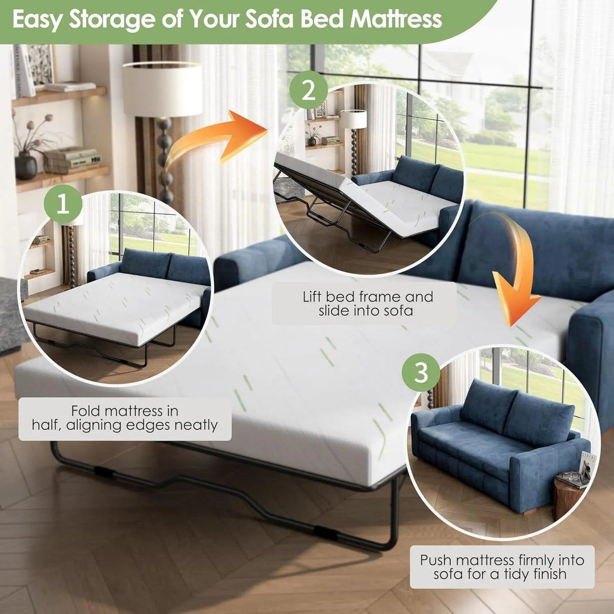 Gel Memory Foam Sofa Mattress For Ultimate Comfort - Get it from Bo