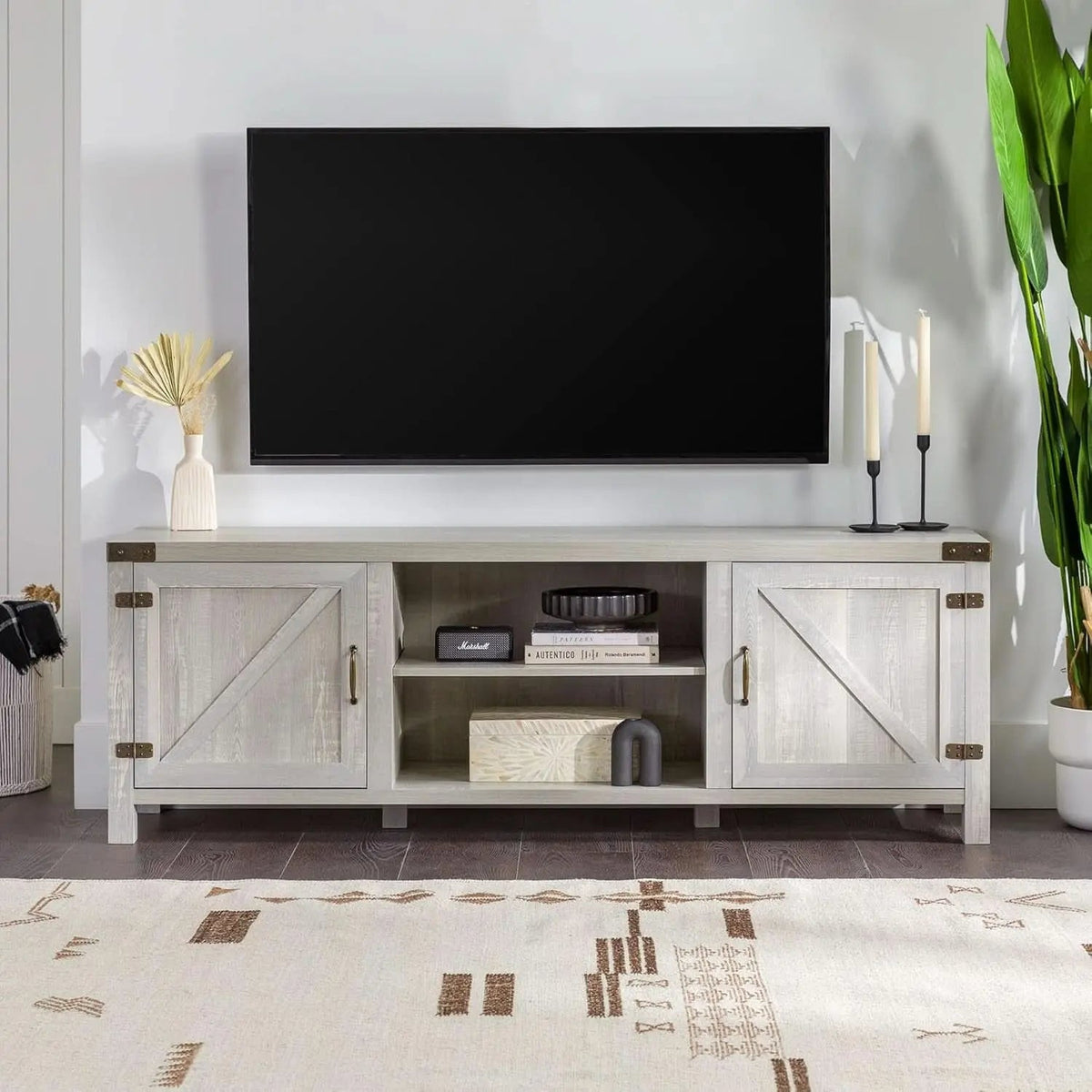 Georgetown Modern Farmhouse 70 Inch TV Stand Stone Grey - Get it from Bo